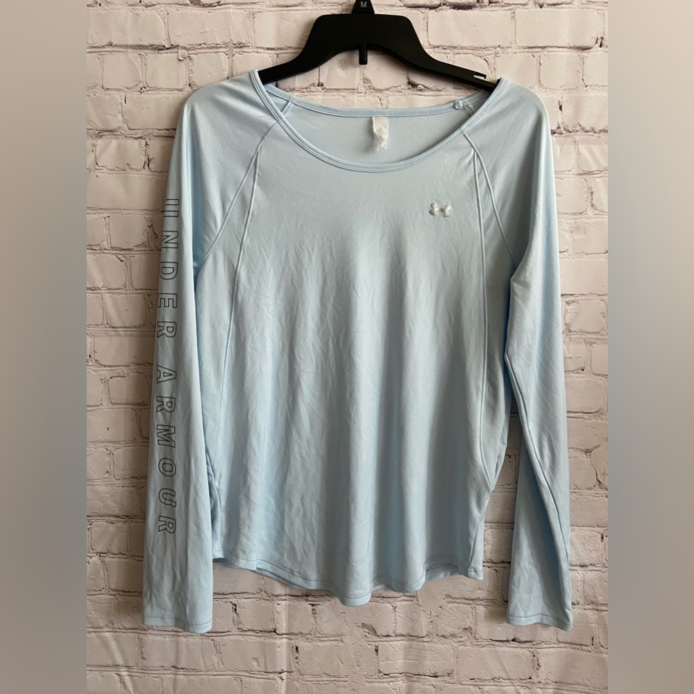 Women’s Blue Under Armour Sun Blocking Long Sleeve Shirt Size S